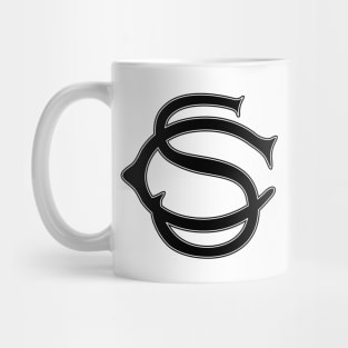 SC Monogram Black Mug